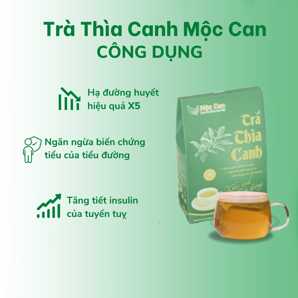 Combo 6 hộp Trà dây thìa canh tiểu đường Mộc Can giúp hạ đường huyết ngăn ngừa những biến chứng của bênh tiểu đường hộp 25 túi lọc