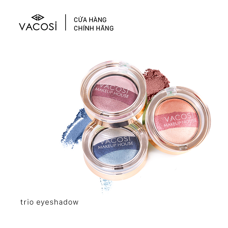 PHẤN MẮT (HỘP TRÒN) VACOSI TRIO EYESHADOW