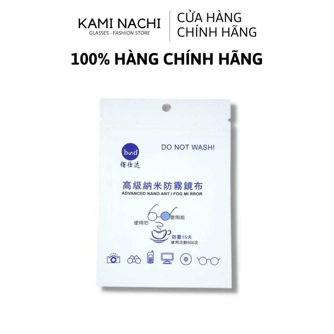 Khăn nano lau kính chính hãng loại đặc biệt KAMI NACHI - Chống bám hơi nước, chống mờ sương cho kính