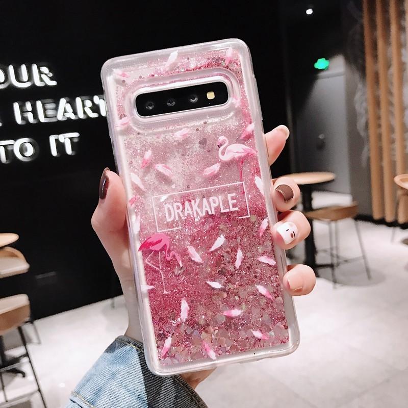 Ốp lưng kim tuyến hồng hạc Cho Dòng samsung NOTE 10 PLUS / NOTE 10 / Note 9 / Note 8 / S10 / S10+ / S9+ / S8+
