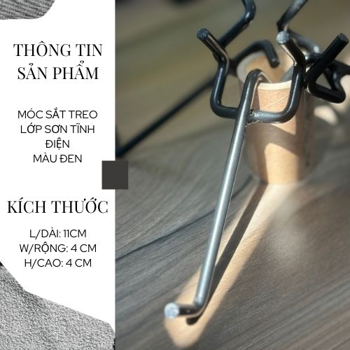 COMBO 01/05/10 MÓC SẮT CÀI TẤM LỖ 3 CHÂN - LỚP SƠN TĨNH ĐIỆN - THANH TREO DỤNG CỤ