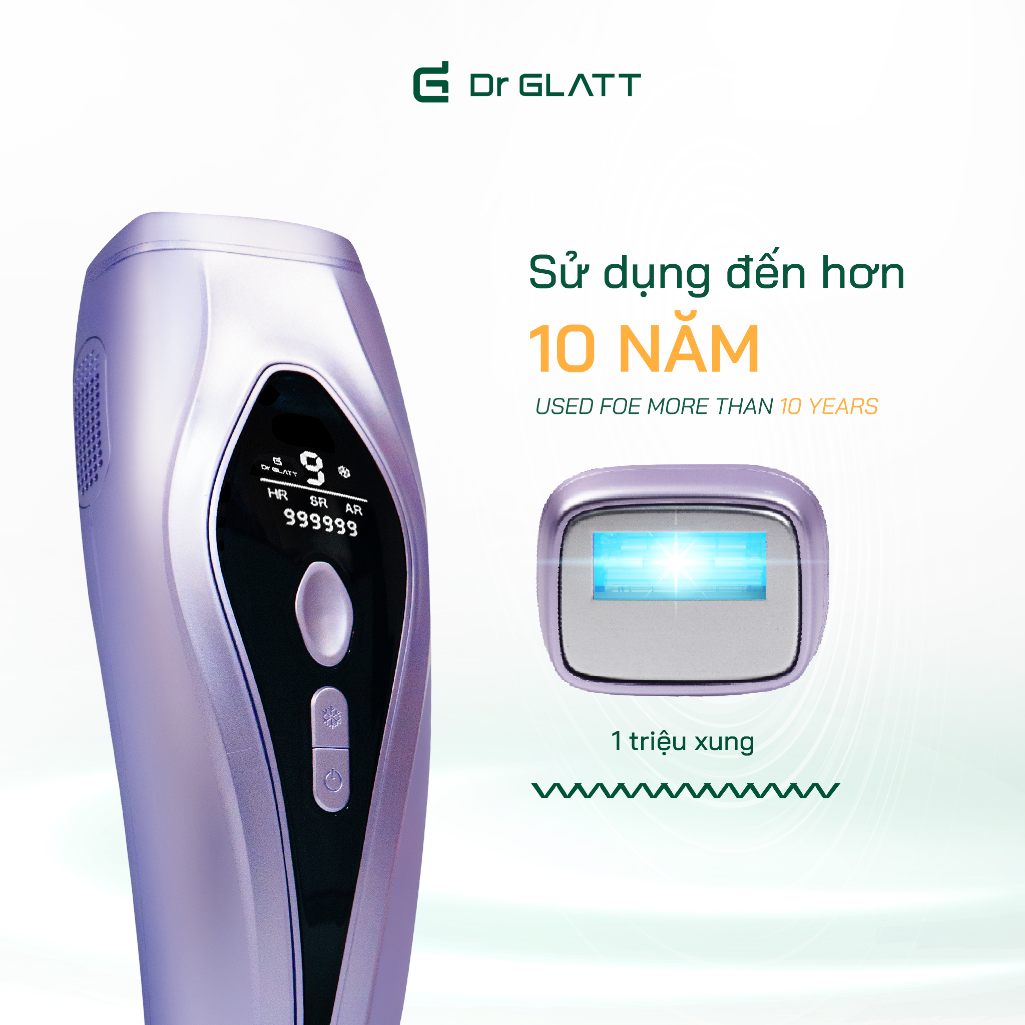 Máy Triệt Lông Mini Triệt Lông Cá Nhân DR GLATT IPL Pro 3.0