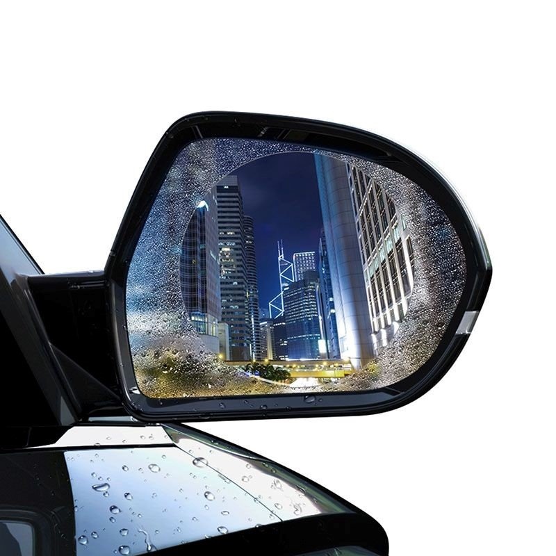 Miếng dán chống nước kính Ô tô Baseus 0.15mm Rainproof Film for Car Rear-View Mirror Round 2 pcs/pack Transparent - Hàng Chính Hãng