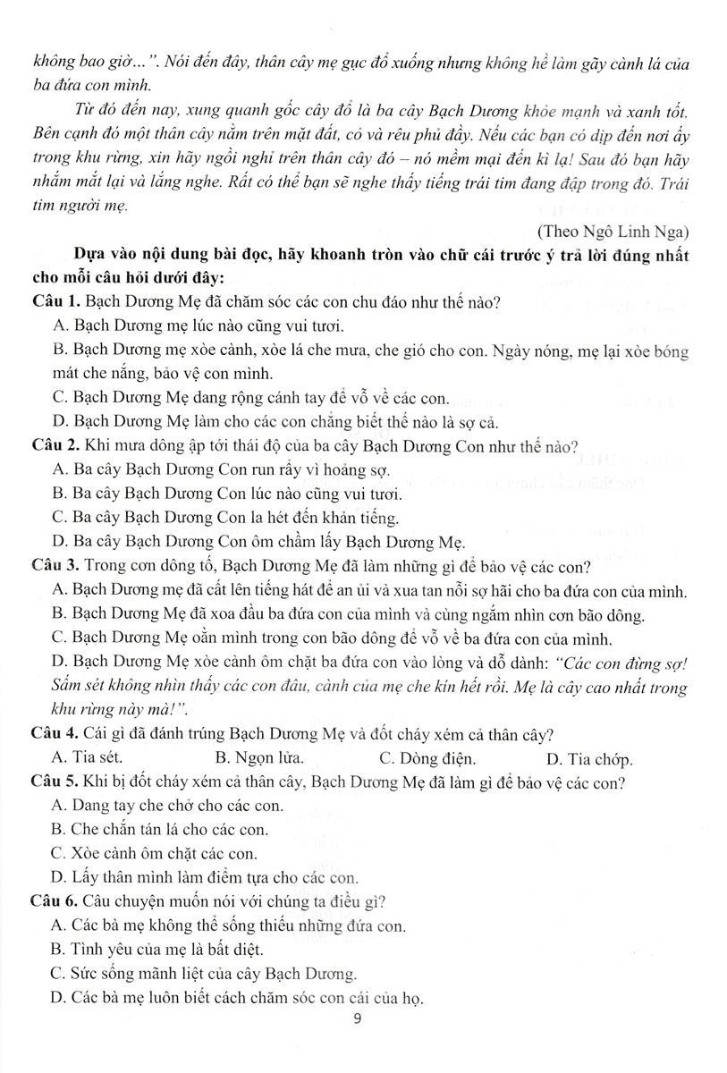 Bộ Đề Ôn Tập - Kiểm Tra Đánh Giá Năng Lực Môn Tiếng Việt Lớp 5 _EDU