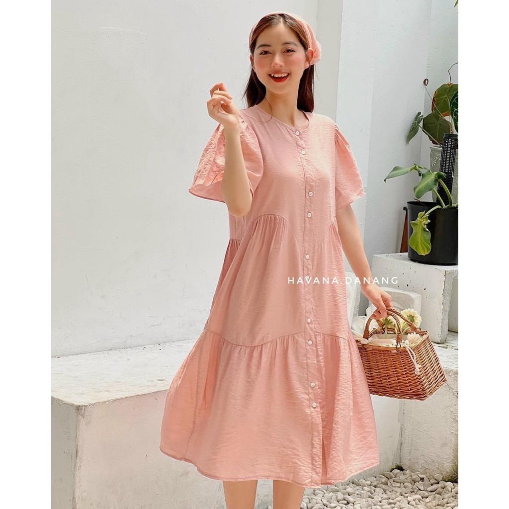 Váy bầu thiết kế đẹp mát suông M99 đầm bầu công sở mùa hè - bauxinh