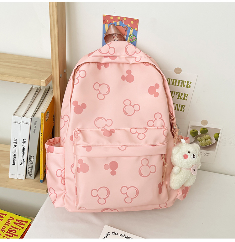 Balo nữ đi học BH Kids hình chuột Mickey dễ thương làm cặp sách, túi xách thời trang - BHS87