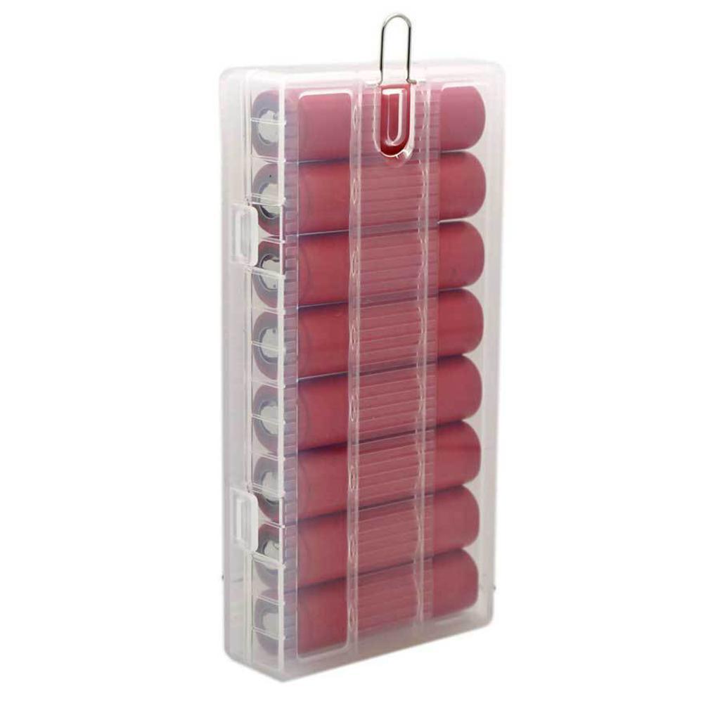 Transparent Battery Organizer Storage Case Holder Box For 18650 Batteries