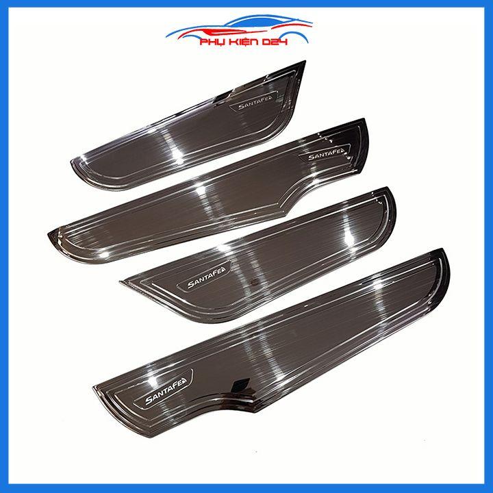 Bộ ốp tapli Santafe 2019-2020-2021-2022 vân Titan chống xước va đập khi mở cửa và làm đẹp xe