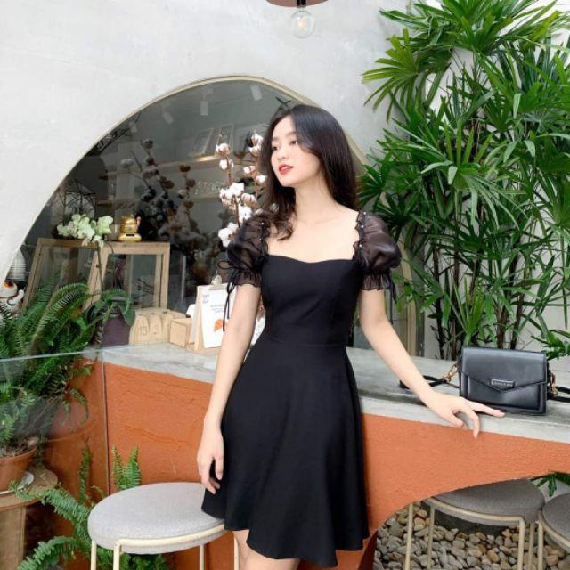 Đầm trắng dự tiệc dáng xòe siêu hot