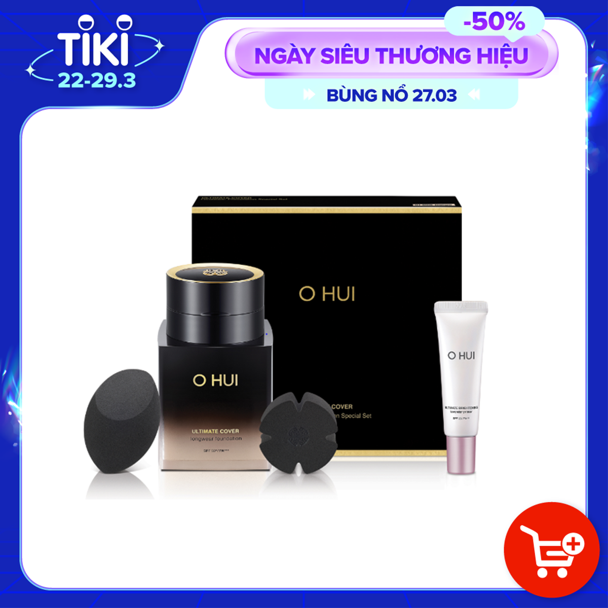 Kem nền che phủ mạnh mẽ OH Ultimate COVER LONGWEAR FOUNDATION SET