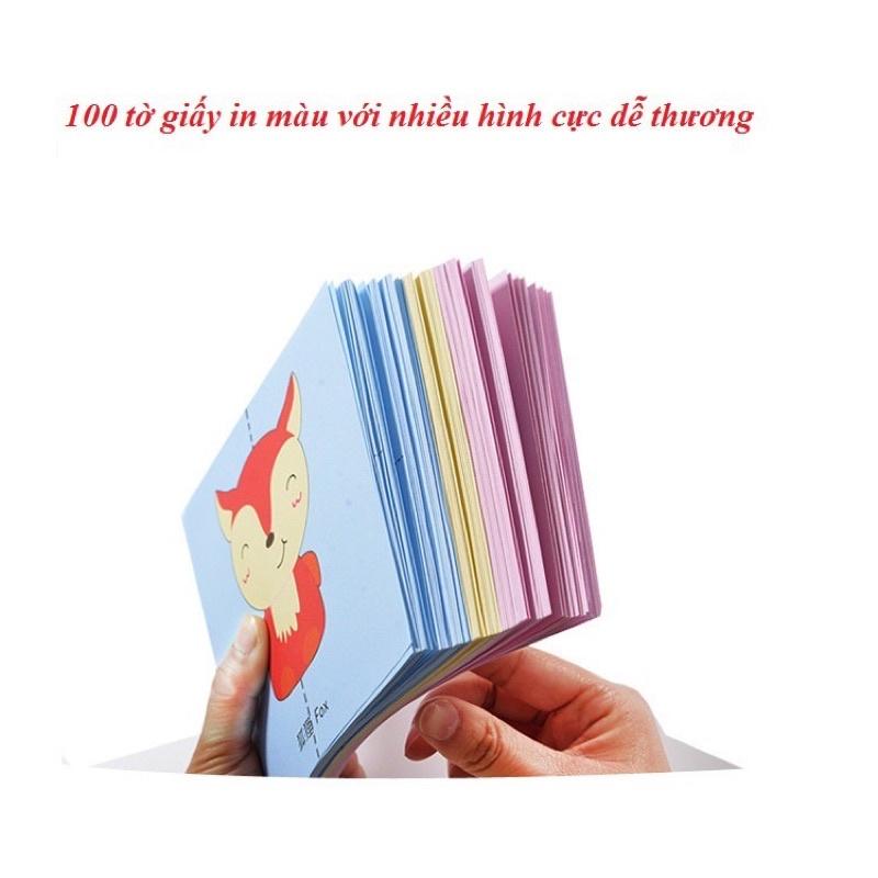 Bộ cắt giấy Paper cut 100 tờ nhiều chủ đề tặng kèm 2 kéo