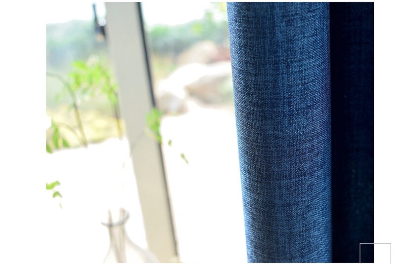Rèm Vải Thô Xanh CoBan Cho Không Gian Sang Trọng – 100% Polyester chống bụi , chống tia UV cản sáng 80%