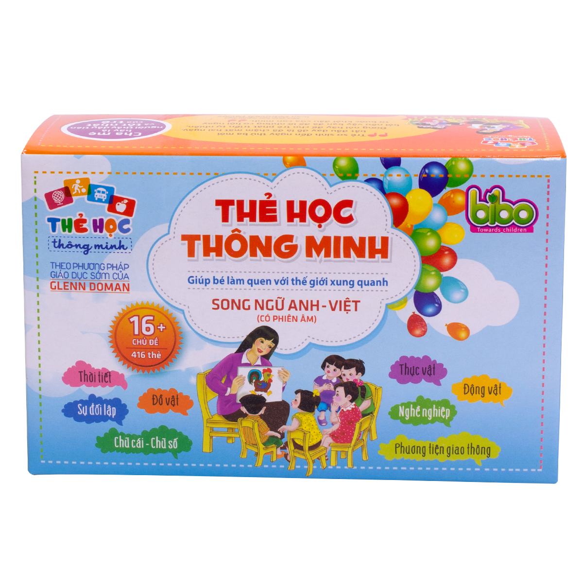 Bộ Thẻ Học Thông Minh Flashcards Cho Bé Học Tiếng Anh BIBO 416 Thẻ Học