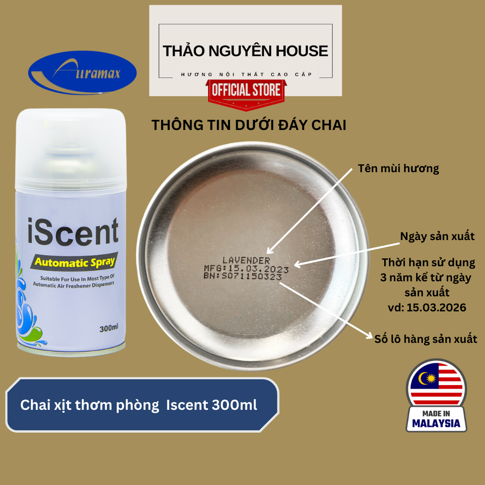Nước hoa xịt thơm phòng Iscent 300ml