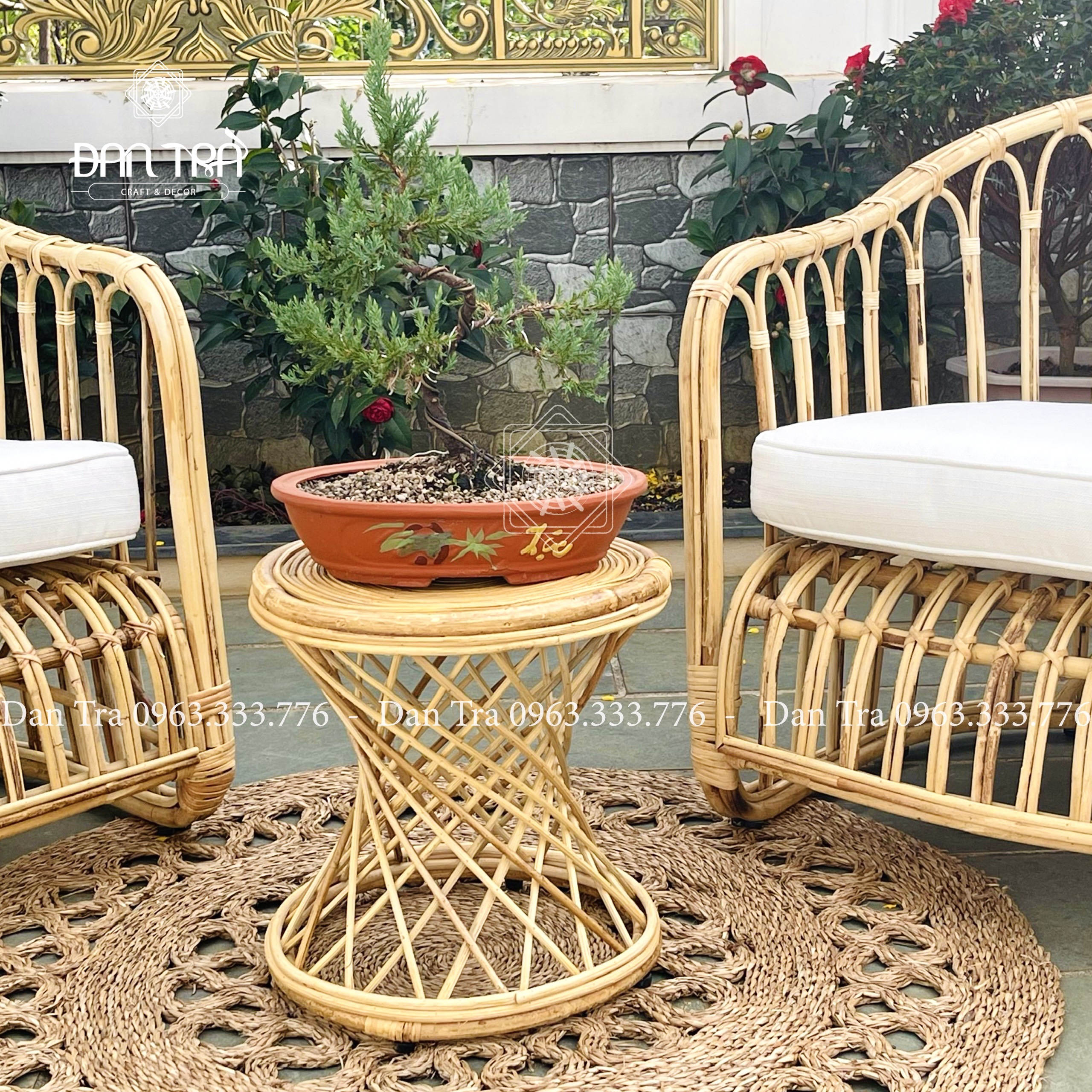 Ghế Mây Đan Sọc Rồng Rắn, Ghế Mây Đơn Decor Phòng, Ghế Thư Giãn Phòng Khách, Nội Thất Mây Tre ĐAN TRÀ