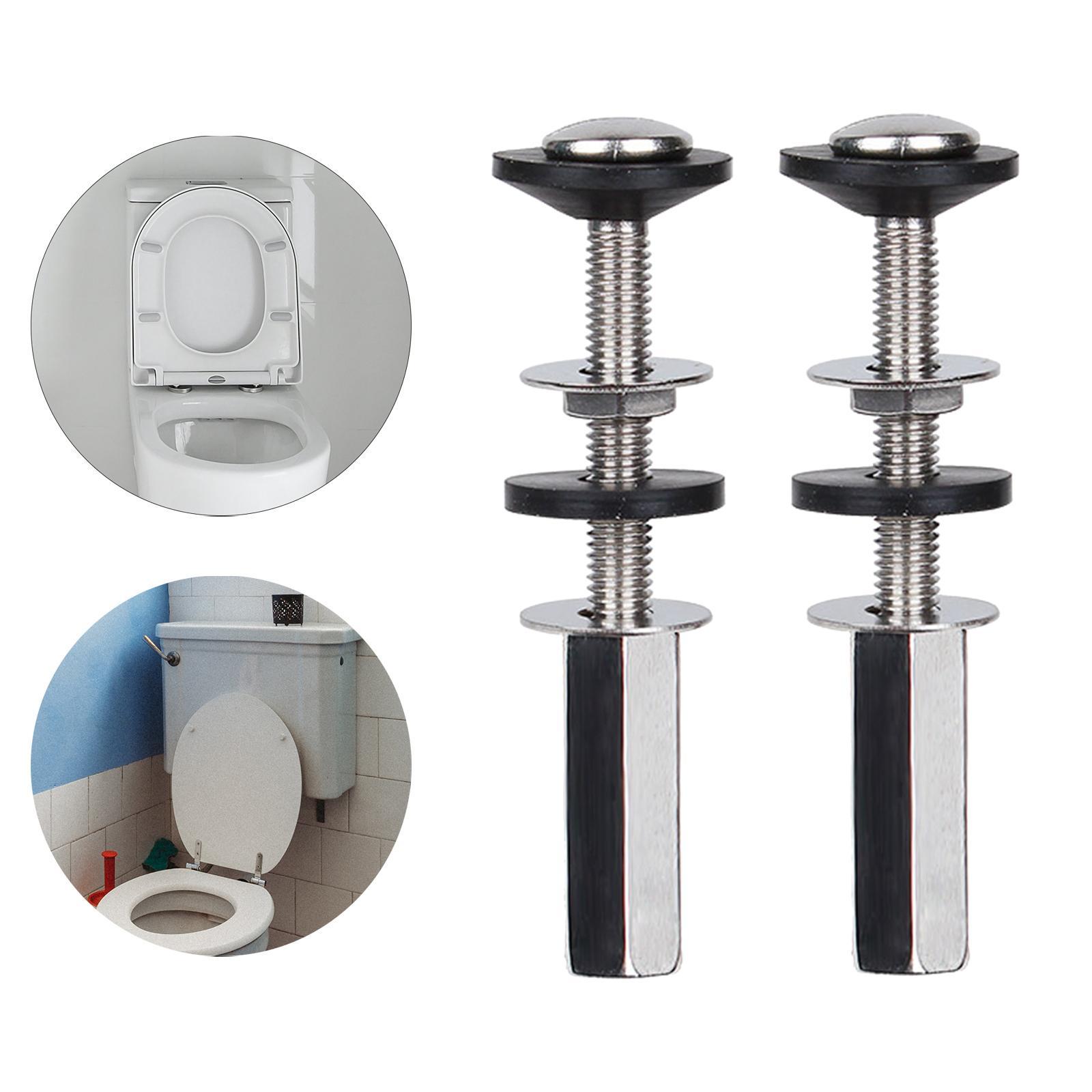 Toilet , Stainless Steel Toilet Tank Screw Fixing , Heavy Duty  with Waterproof Rubber Gasket