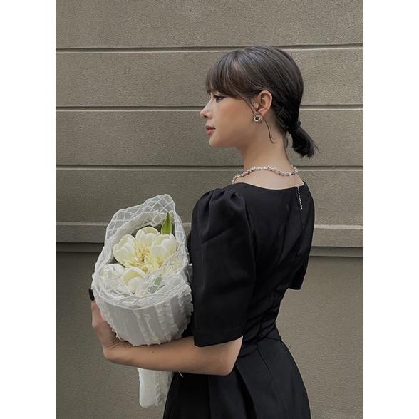 LALITA DRESS váy đá cổ vuông