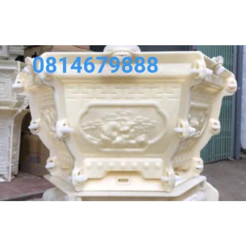 Khuôn chậu lục giác 40 cm tùng sen mai nhựa abs