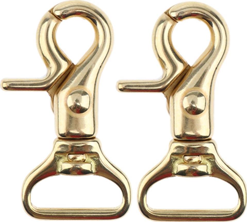 2X Đồng Tôm Hùm Clip Xoay Móc Túi Móc Chìa Khóa Thủ Công Phát Hiện 20mm