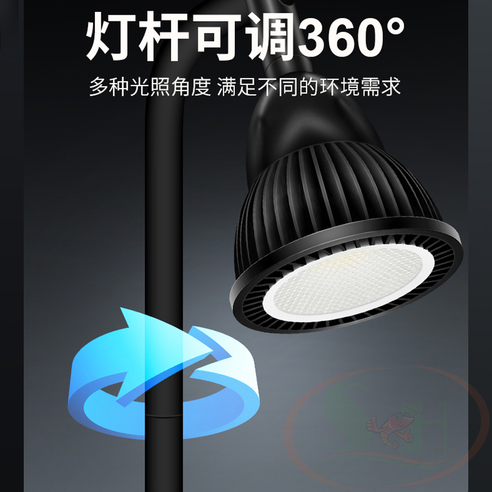 Bộ đèn led rọi Yikeda đế nhựa tiểu cảnh bán cạn để bàn thủy sinh cá tép cảnh