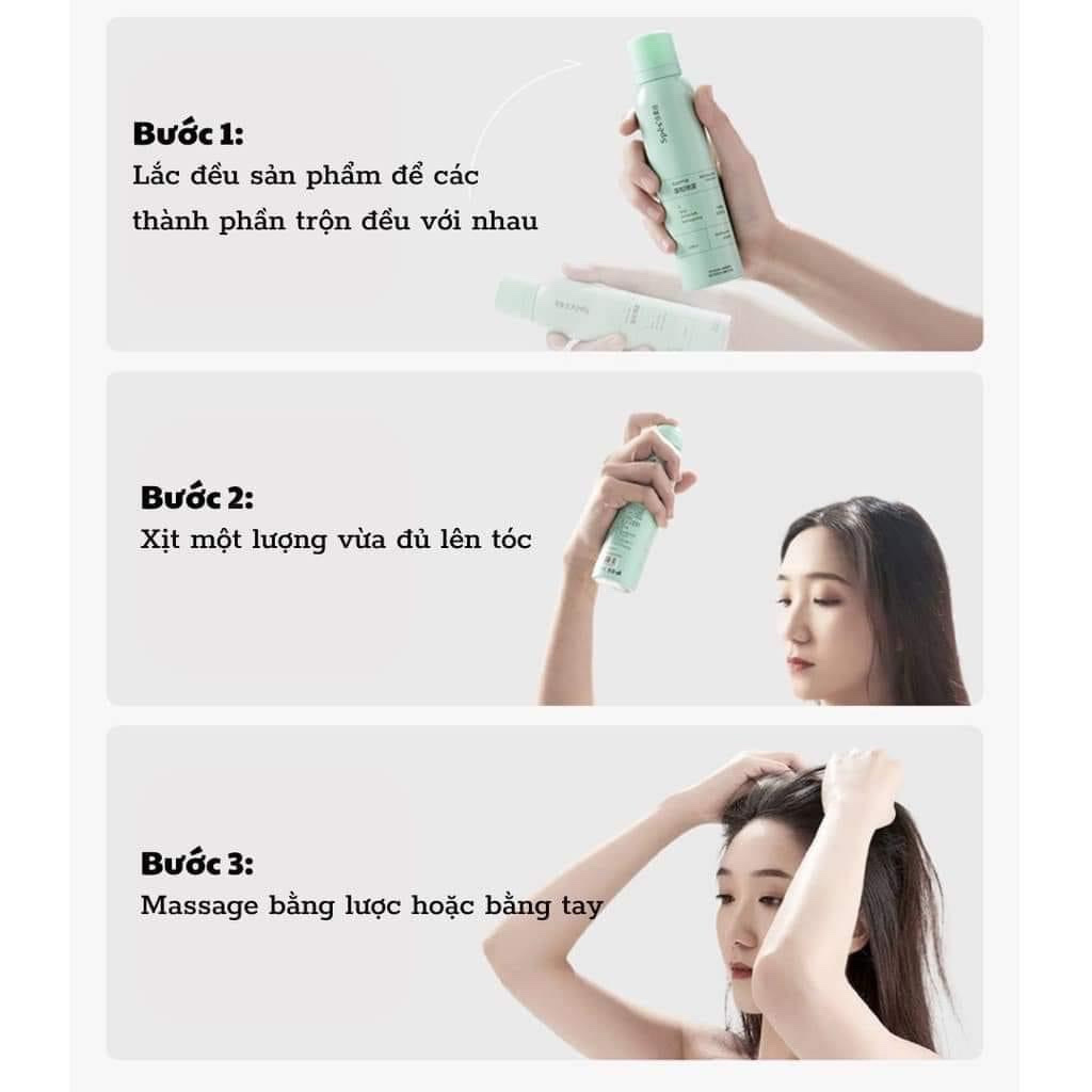 Phụ kiện nhà tắm  _ Dầu gội đầu khô dạng xịt cấp tốc chai 150ml  , không cần dùng nước  , không bết dính , không dầu , giúp tóc bồng bềnh ,mềm mượt hương thơm dịu nhẹ , phù hợp với người bận rộn , nhỏ gọn dễ mang theo mọi nơi
