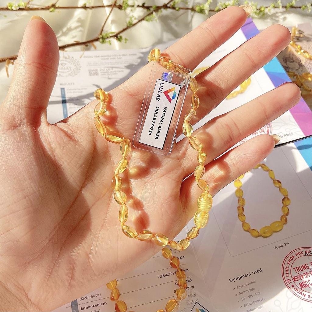 Dây chuyền đá Hổ Phách nhiều màu SP002015 Gypsy.lala