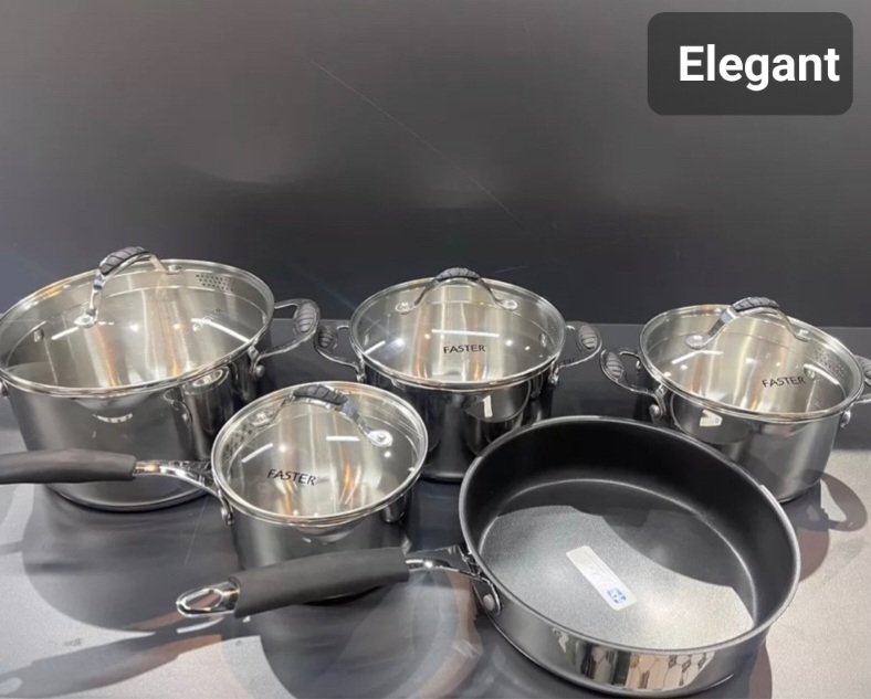 Bộ nồi chảo từ 5 món Faster Elegant cao cấp  Hàng chính hãng