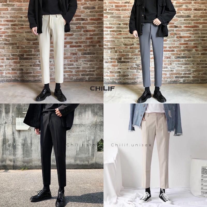 Quần Tây Baggy/Quần tây âu nam/ Baggy Pants dáng Hàn Quốc ống côn siêu đẹp form chuẩn 4 màu cực sang