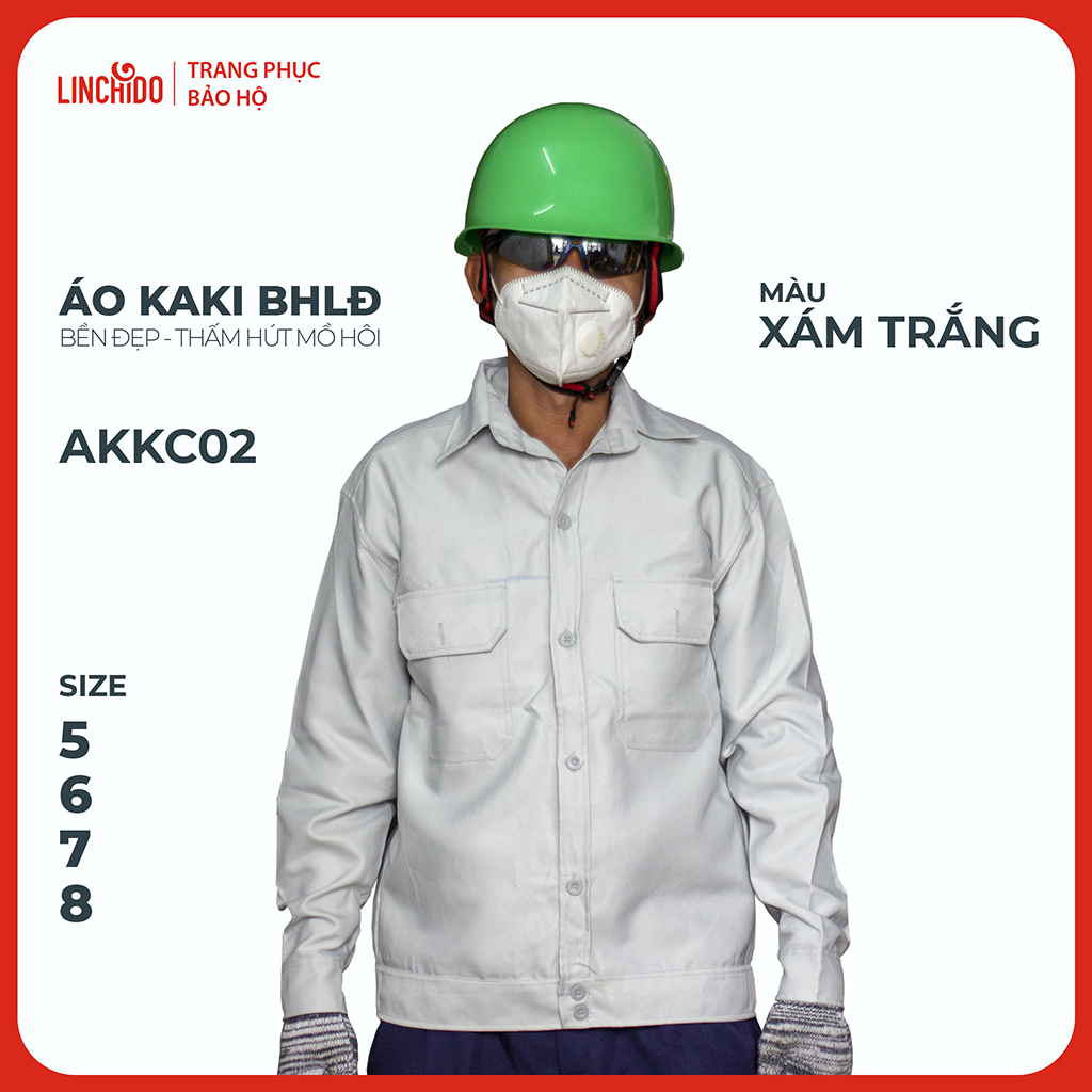 Áo kaki Bảo Hộ Lao Động Chất Liệu Thấm Hút Mồ Hôi Thoáng Mát Bền Đẹp - Mã AKKC02 - 5