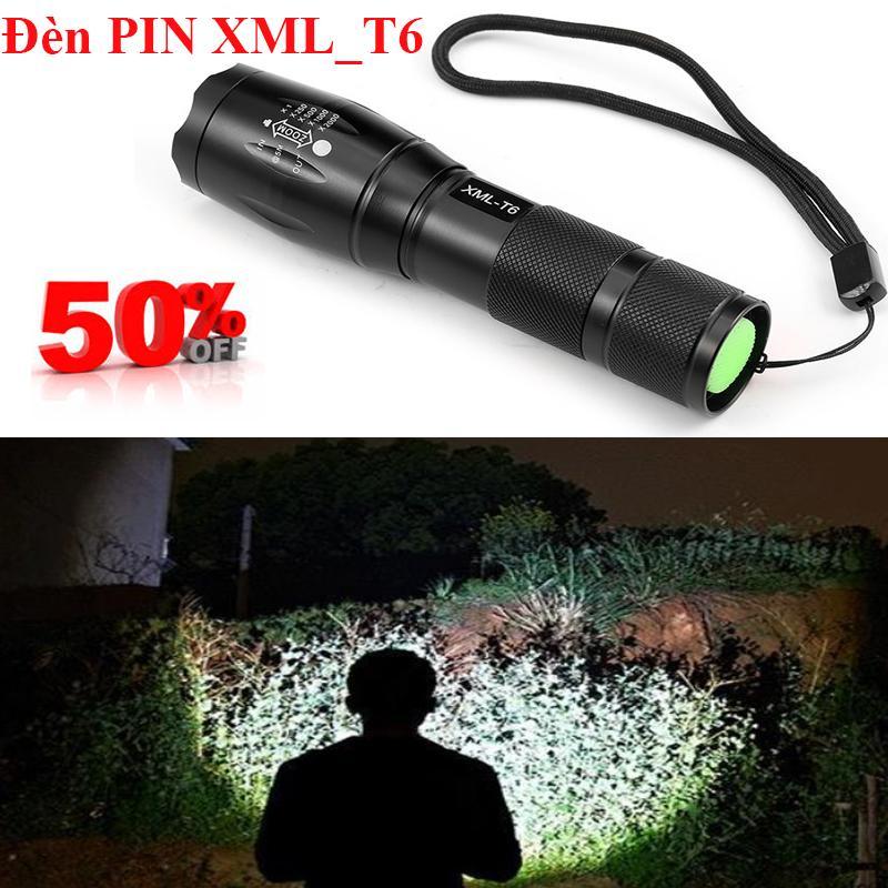 Đèn PIN XML_T6-Thiết Kế Nhỏ Gọn-Dễ Dàng Mang Theo-Hợp Kim Chống Nước-Pin Có Thể Sạc Lại-Độ Sáng Mạnh-Cự Ly Chiếu Sáng Xa