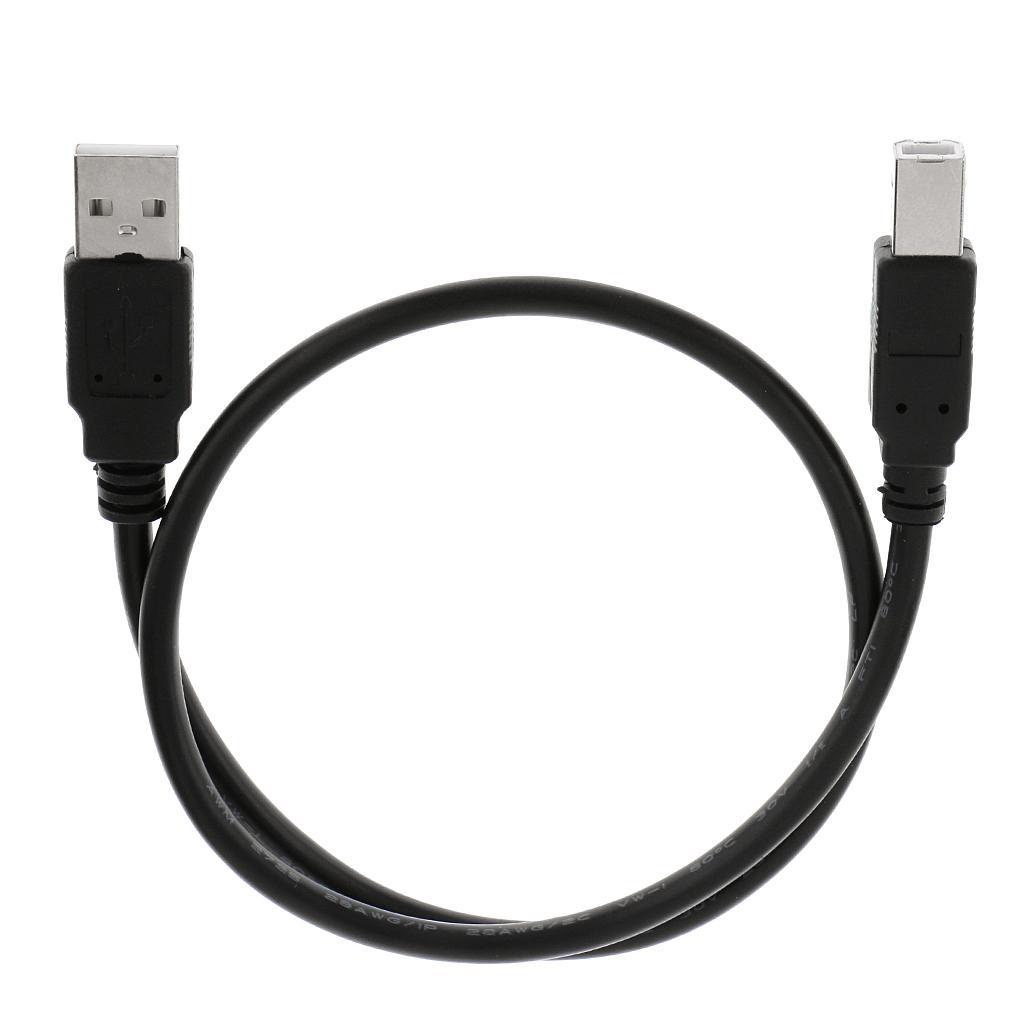 0.5M USB Cable Wire Printer Lead A TO B Male High Speed 2.0 Data Cord Black