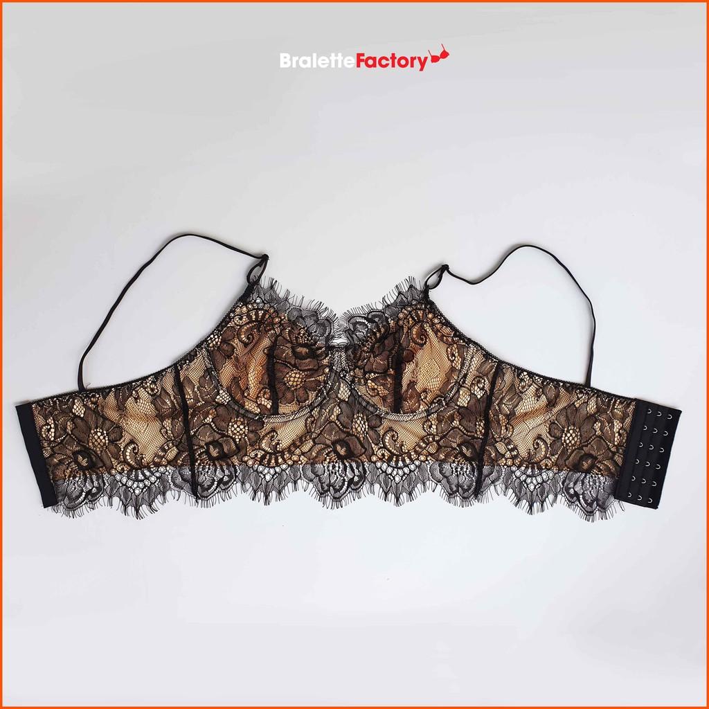 Bralette croptop sexy phối màu vàng đen N09
