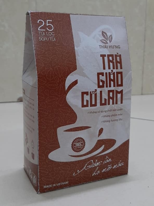 Combo 04 túi Trà Giảo cổ lam Thái Hưng giảm cân, hạ mỡ máu 25 túi lọc x 5g