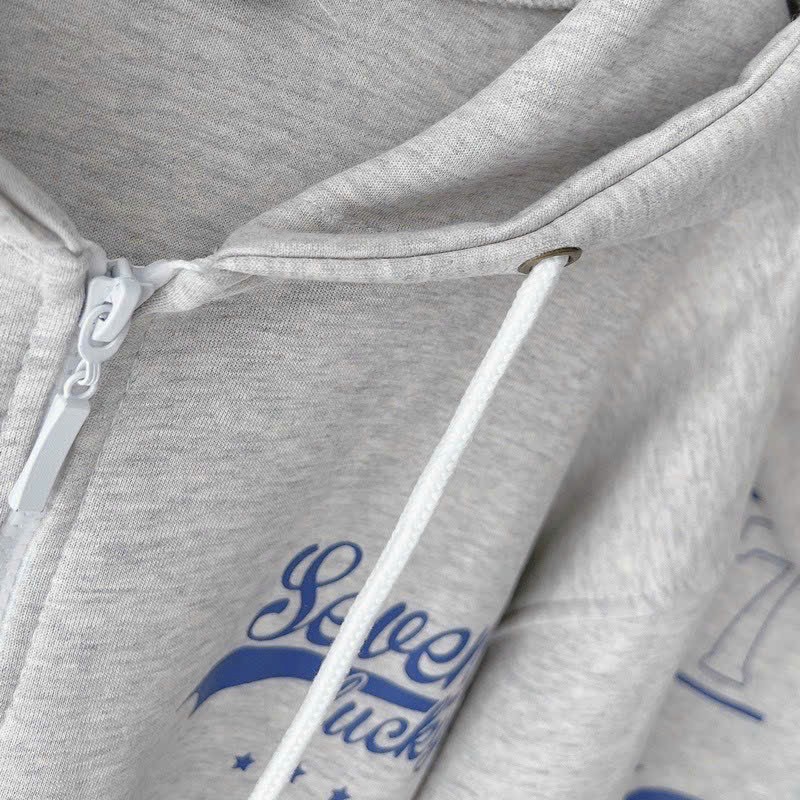 Áo Khoác Nỉ Hoodie Zip SEVEN 07 Nhiều Màu Unisex Form Rộng mũ siêu to ulzzang Nam Nữ, Áo Hoodie Zip KWNER tay bồng chất nỉ cotton