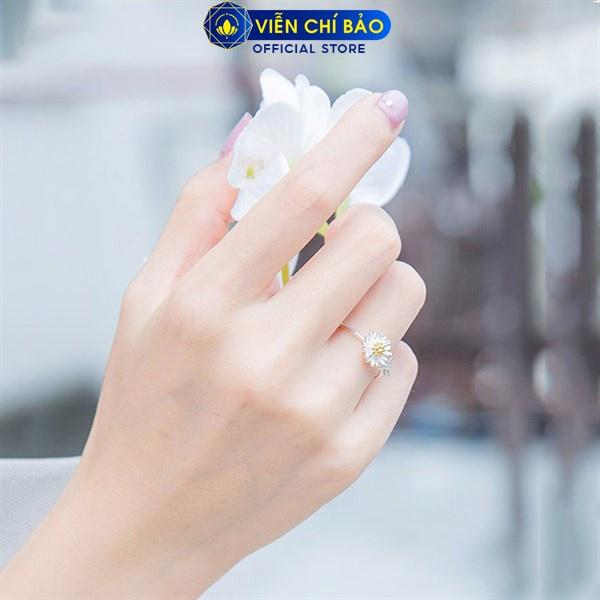 Nhẫn bạc nữ hoa cúc hở chất liệu bạc S925 thời trang phụ kiện trang sức nữ thương hiệu Viễn Chí Bảo N400599