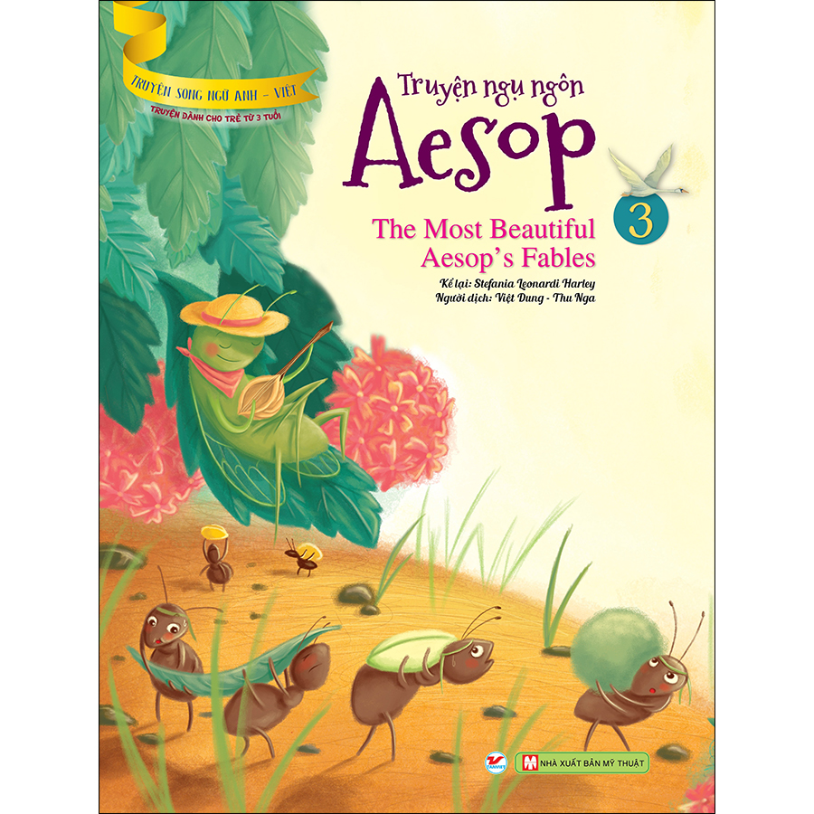 Combo 4 Tập Truyện Ngụ Ngôn Aesop: Truyện Song Ngữ Anh-Việt, Dành Cho Trẻ 3 Tuổi