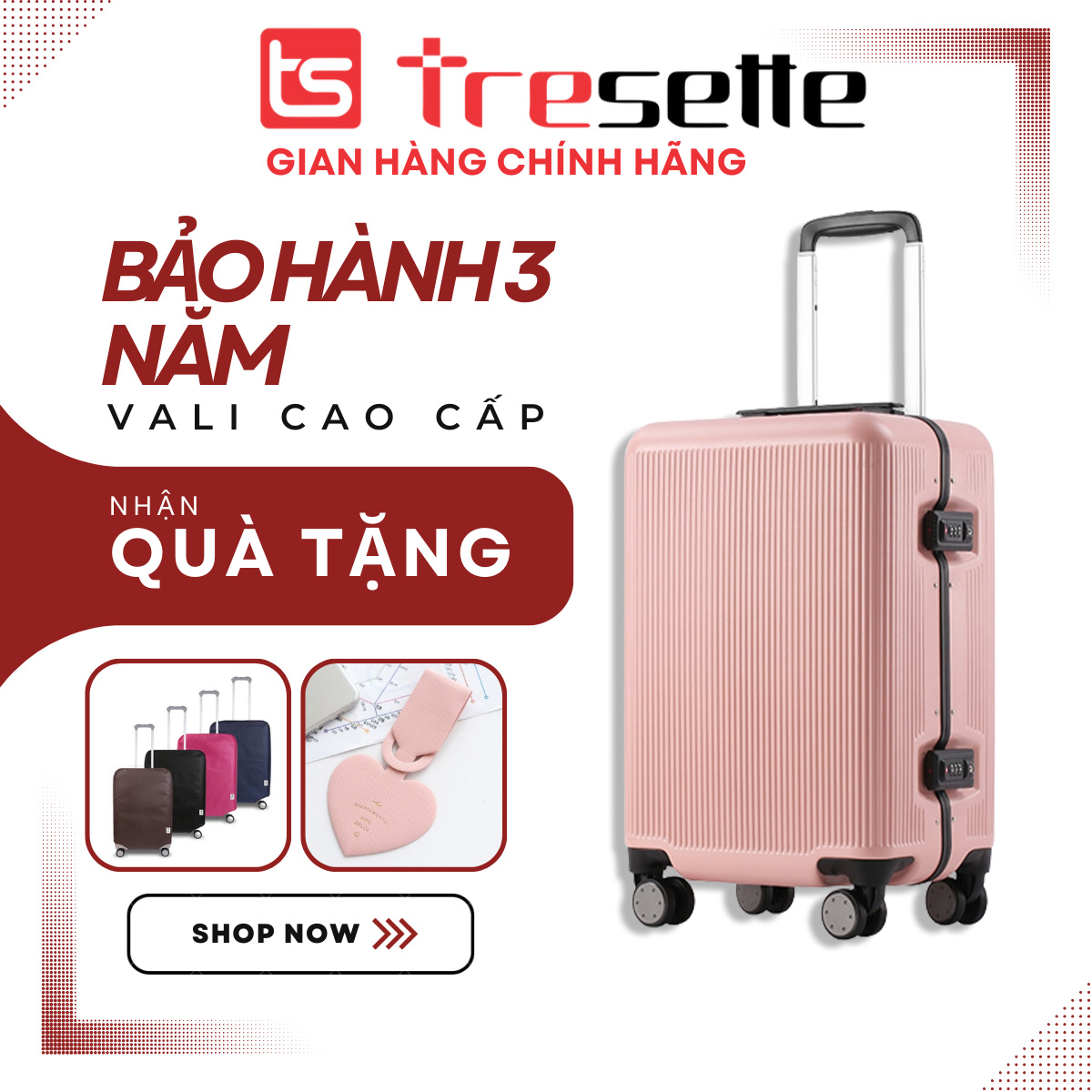 Vali khóa sập Tresette nhập khẩu Hàn Quốc Siêu Bền Đẹp 3 năm Bảo Hành 3513