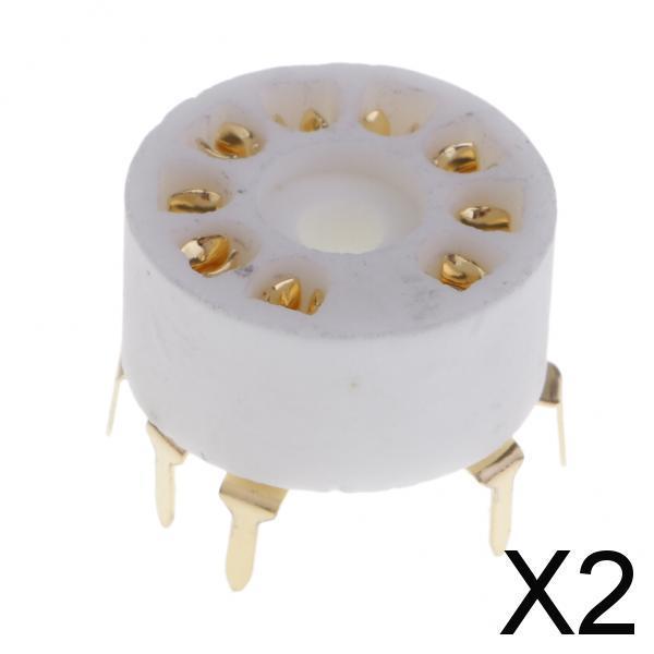 2x9pin PCB Mounting Vacuum Tube Socket GZC9-A-G for 12AX7 12AU7 12AT7