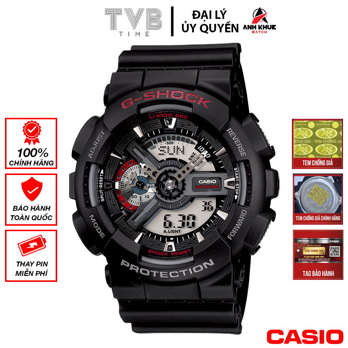 Đồng hồ nam dây nhựa Casio G-Shock chính hãng GA-110-1ADR