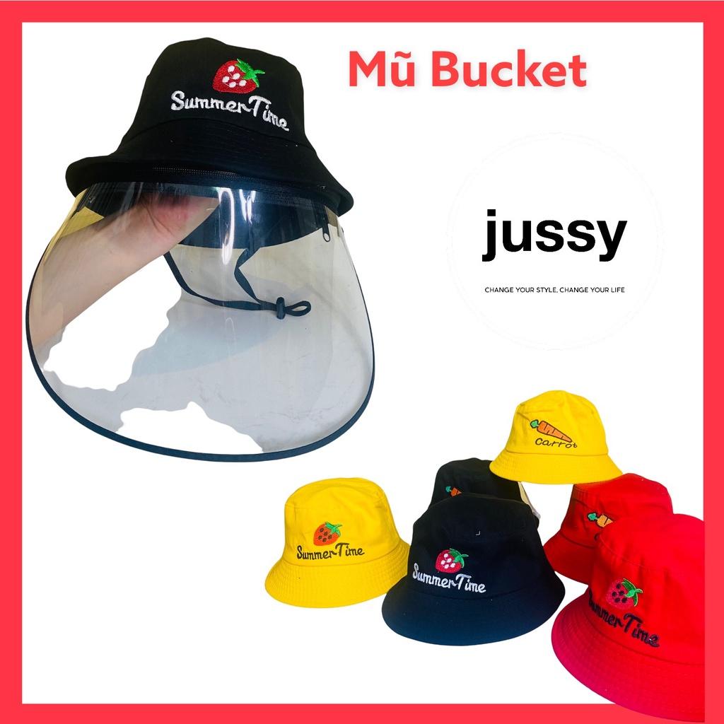 Mũ Bucket Tai Bèo Cho Bé Kèm Kính Chống Dịch, Chống Giọt Bắn, Che Bụi, Chắn Gió Cho Trẻ Từ 1-5 Tuổi