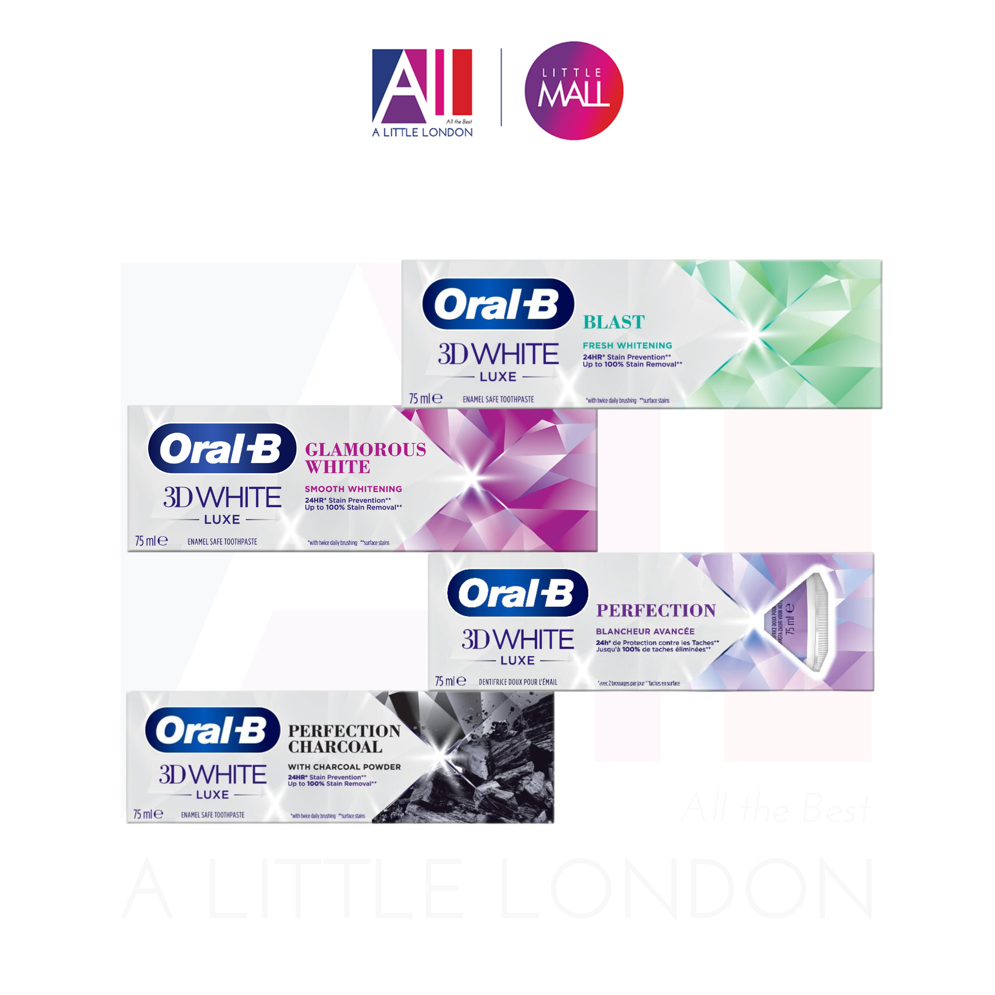 Kem đánh răng Oral-B 3D White Luxe Whitening Toothpaste 75ml