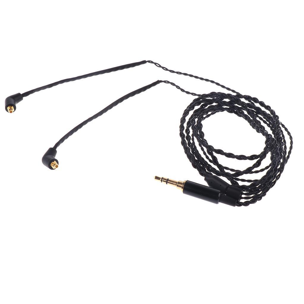 3.5mm Audio Cable Upgrade Cord Extension Wire for Shure se535 215 846 Black