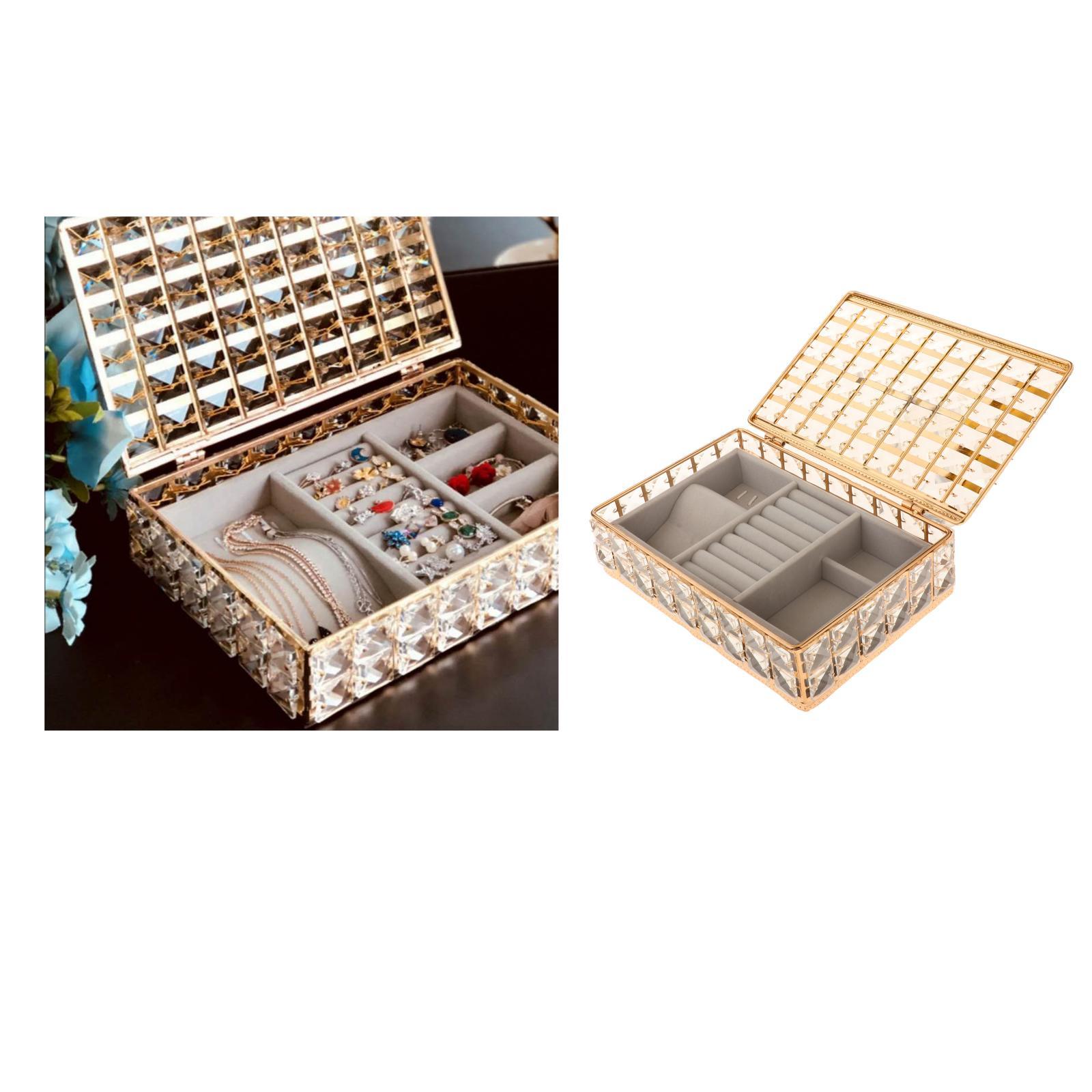 Small Jewelry Box for Women Travel Jewelry Organizer for Necklace Earring Rings Jewelry Holder Case Bangle Trinkets Organizer