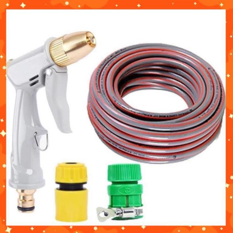 Bộ dây vòi xịt nước rửa xe, tưới cây tăng áp 3 lần, loại 3-5m  206846