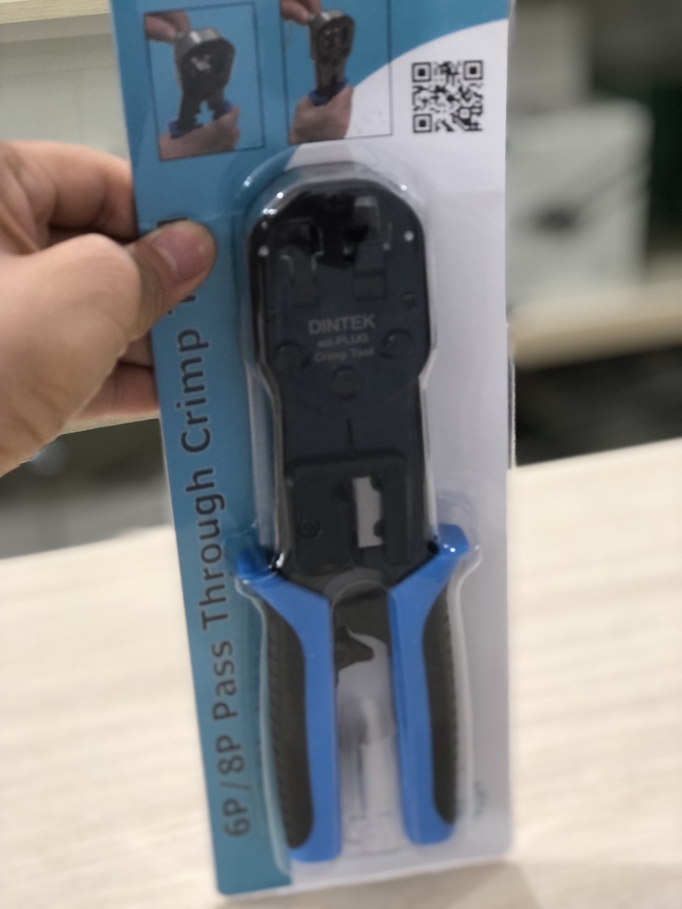 Kìm bấm mạng cho đầu RJ45 xuyên thấu DINTEK hàng chính hãng