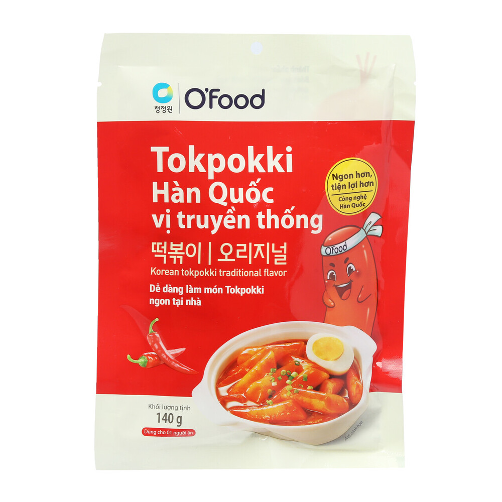 Tokpokki O'Food Vị Truyền Thống Gói 140G