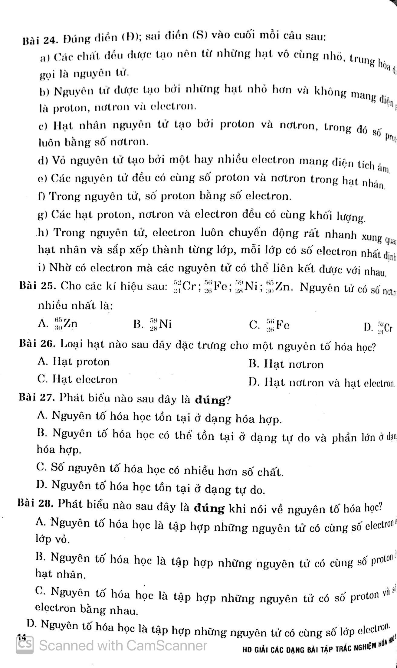 Hướng Dẫn Các Dạng Bài Tập Trắc Nghiệm Hoá Lớp 8 (Tái Bản)