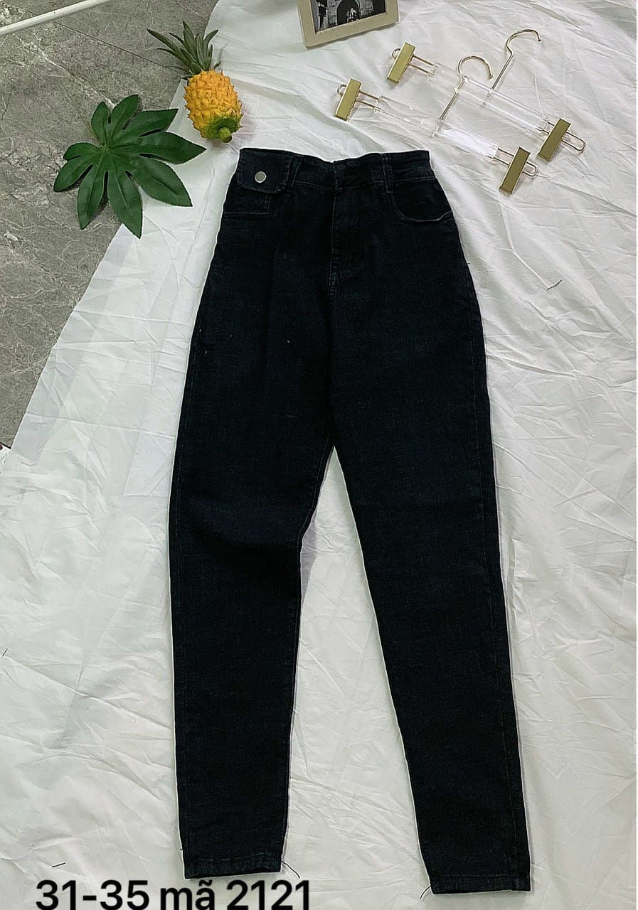 Quần jean nữ lưng cao form ôm siêu co giãn big size
