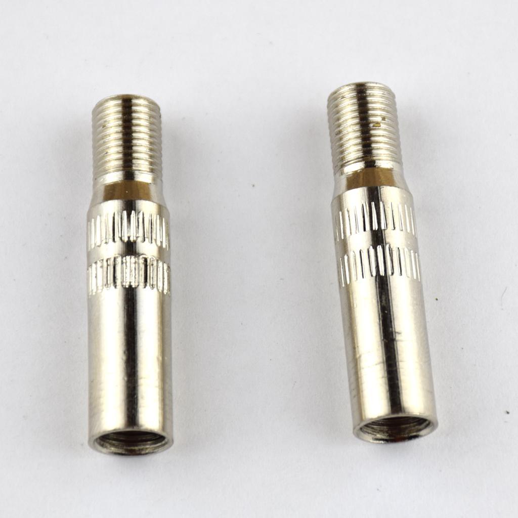 8x Car Motorcycle Vehicle Copper Valve Extender Adapter Cap Metal Straight
