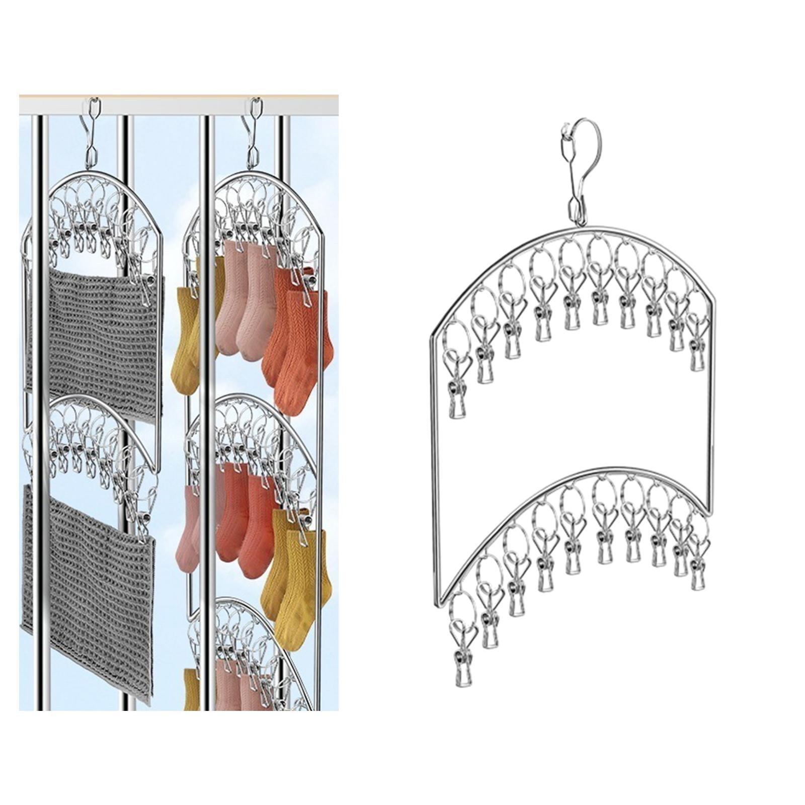 Clothes Sock Drying Rack Stainless Steel for Hat Baby Clothes Indoor Outdoor